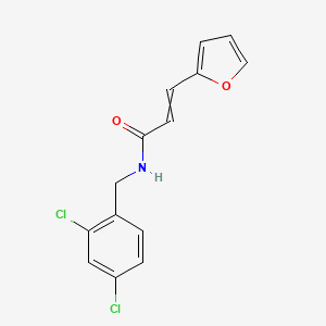 molecular formula C14H11Cl2NO2 B14739977 N-[(2,4-dichlorophenyl)methyl]-3-(furan-2-yl)prop-2-enamide CAS No. 5384-58-7