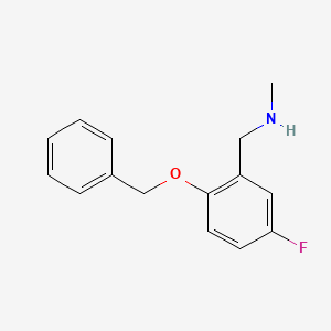molecular formula C15H16FNO B1473999 N-Methyl 2-benzyloxy-5-fluorobenzylamine CAS No. 1096291-17-6