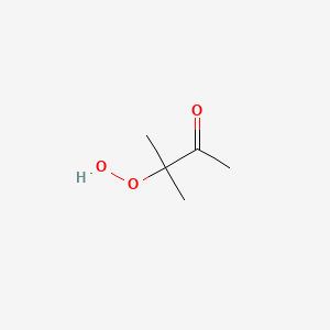 molecular formula C5H10O3 B14740033 3-Hydroperoxy-3-methylbutan-2-one CAS No. 5143-76-0