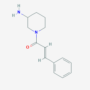 molecular formula C14H18N2O B1474028 1-(3-Aminopiperidin-1-yl)-3-phenylprop-2-en-1-one CAS No. 1308756-42-4