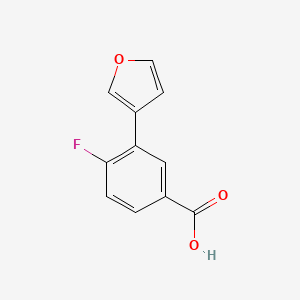 molecular formula C11H7FO3 B1474032 4-Fluoro-3-(furan-3-yl)benzoic acid CAS No. 1700374-25-9