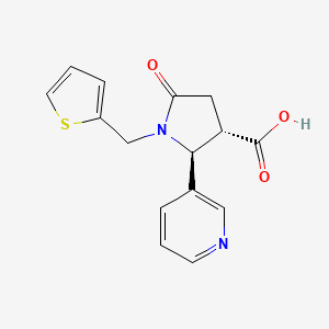 (2S,3S)-5-Oxo-2-(3-pyridinyl)-1-(2-thienylmethyl)-3-pyrrolidinecarboxylic acid