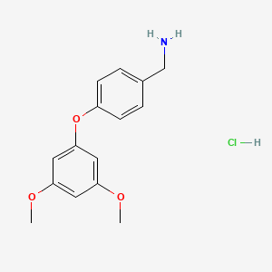 [4-(3,5-Dimethoxyphenoxy)phenyl]methanamine hydrochloride