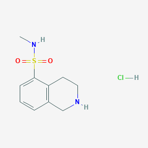 molecular formula C10H15ClN2O2S B1474068 N-methyl-1,2,3,4-tetrahydroisoquinoline-5-sulfonamide hydrochloride CAS No. 1803588-00-2