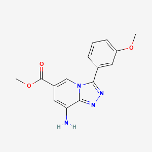 molecular formula C15H14N4O3 B1474074 Methyl 8-amino-3-(3-methoxyphenyl)[1,2,4]triazolo[4,3-a]pyridine-6-carboxylate CAS No. 927802-16-2