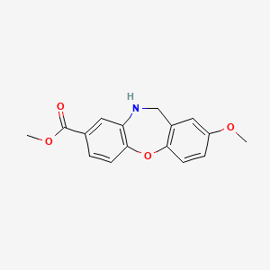 molecular formula C16H15NO4 B1474079 Methyl 2-methoxy-10,11-dihydrodibenzo[b,f][1,4]oxazepine-8-carboxylate CAS No. 927802-62-8