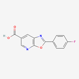 molecular formula C13H7FN2O3 B1474083 2-(4-Fluorophenyl)[1,3]oxazolo[5,4-b]pyridine-6-carboxylic acid CAS No. 927801-37-4