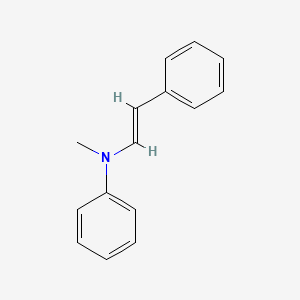 molecular formula C15H15N B14740951 N-methyl-N-[(E)-2-phenylethenyl]aniline CAS No. 5469-90-9