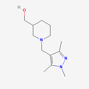 (1-((1,3,5-trimethyl-1H-pyrazol-4-yl)methyl)piperidin-3-yl)methanol