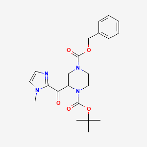 4-Benzyl 1-(tert-butyl) 2-[(1-methyl-1H-imidazol-2-yl)carbonyl]-1,4-piperazinedicarboxylate