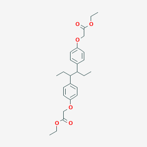 molecular formula C26H34O6 B14741028 Diethyl 2,2'-[hexane-3,4-diylbis(benzene-4,1-diyloxy)]diacetate CAS No. 6325-61-7