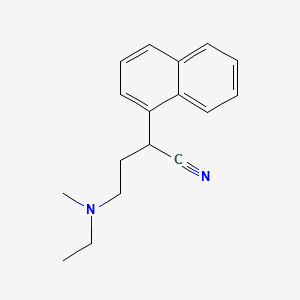 molecular formula C17H20N2 B14741039 alpha-(2-(N-Ethyl-N-methylamino)ethyl)-1-naphthaleneacetonitrile CAS No. 2572-71-6