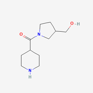 [1-(Piperidine-4-carbonyl)pyrrolidin-3-yl]methanol