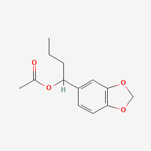 molecular formula C13H16O4 B14741045 1-(1,3-Benzodioxol-5-yl)butyl acetate CAS No. 5406-54-2
