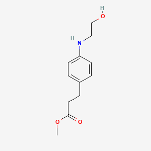 molecular formula C12H17NO3 B14741076 Methyl 3-[4-(2-hydroxyethylamino)phenyl]propanoate CAS No. 6327-95-3