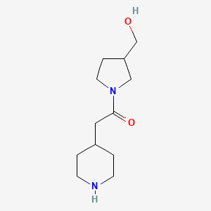 1-[3-(Hydroxymethyl)pyrrolidin-1-yl]-2-(piperidin-4-yl)ethan-1-one