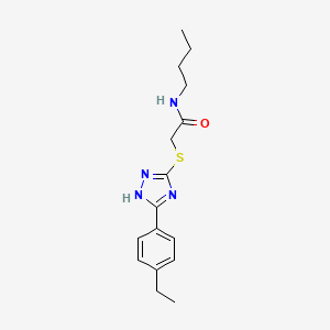 molecular formula C16H22N4OS B14741137 N-butyl-2-[[5-(4-ethylphenyl)-1H-1,2,4-triazol-3-yl]sulfanyl]acetamide CAS No. 5721-18-6