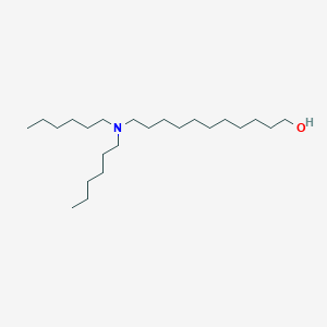 molecular formula C23H49NO B14741197 11-(Dihexylamino)undecan-1-ol CAS No. 5332-92-3