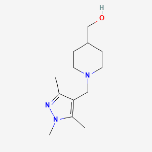 (1-((1,3,5-trimethyl-1H-pyrazol-4-yl)methyl)piperidin-4-yl)methanol