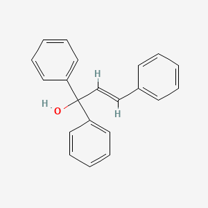 molecular formula C21H18O B14741234 CINNAMYL ALCOHOL, alpha,alpha-DIPHENYL- CAS No. 4663-36-9
