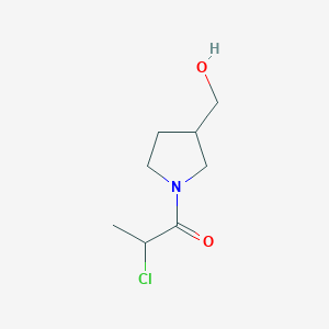 2-Chloro-1-[3-(hydroxymethyl)pyrrolidin-1-yl]propan-1-one