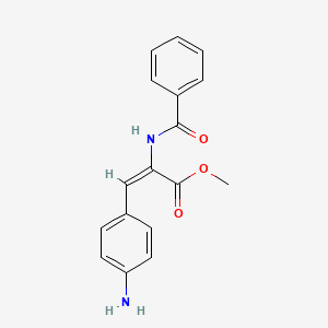 molecular formula C17H16N2O3 B14741306 Methyl 3-(4-aminophenyl)-2-benzamidoprop-2-enoate CAS No. 6313-93-5