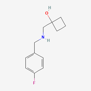 1-({[(4-Fluorophenyl)methyl]amino}methyl)cyclobutan-1-ol