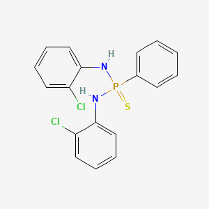 molecular formula C18H15Cl2N2PS B14741346 n,n'-Bis(2-chlorophenyl)-p-phenylphosphonothioic diamide CAS No. 6272-67-9