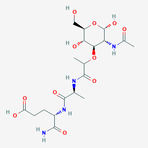 molecular formula C19H32N4O11 B1474135 Ac-muramyl-Ala-Glu-NH2 CAS No. 59331-38-3