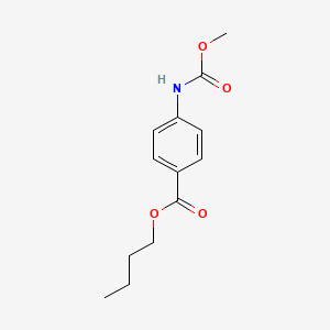 molecular formula C13H17NO4 B14741355 Butyl 4-(methoxycarbonylamino)benzoate CAS No. 5282-56-4