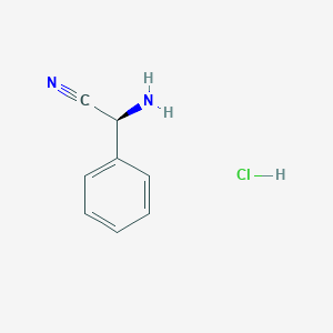 molecular formula C8H9ClN2 B147414 (S)-2-Amino-2-phenylacetonitrile hydrochloride CAS No. 53941-45-0