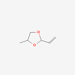 molecular formula C6H10O2 B14741466 4-Methyl-2-vinyl-1,3-dioxolane CAS No. 2421-07-0
