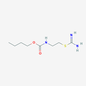 molecular formula C8H17N3O2S B14741478 butyl N-(2-carbamimidoylsulfanylethyl)carbamate CAS No. 6345-35-3