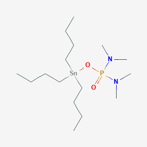molecular formula C16H39N2O2PSn B14741497 N-[dimethylamino(tributylstannyloxy)phosphoryl]-N-methylmethanamine CAS No. 2346-29-4