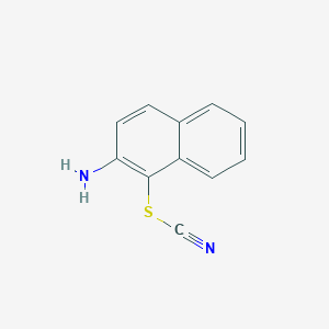 molecular formula C11H8N2S B14741526 Thiocyanic acid, 2-amino-1-naphthalenyl ester CAS No. 2476-69-9