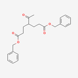 molecular formula C23H26O5 B14741534 Dibenzyl 4-acetylheptanedioate CAS No. 6302-51-8