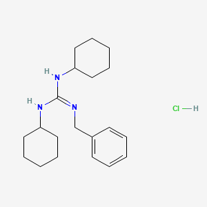 molecular formula C20H32ClN3 B14741537 Guanidine, 1-benzyl-2,3-dicyclohexyl-, hydrochloride CAS No. 6182-00-9