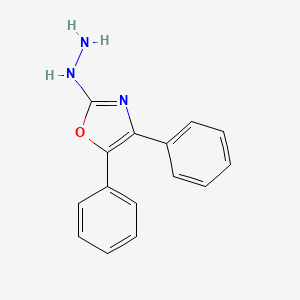 molecular formula C15H13N3O B14741597 2-Hydrazinyl-4,5-diphenyl-1,3-oxazole CAS No. 6116-92-3