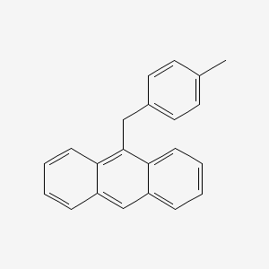 molecular formula C22H18 B14741736 9-[(4-Methylphenyl)methyl]anthracene CAS No. 1498-79-9