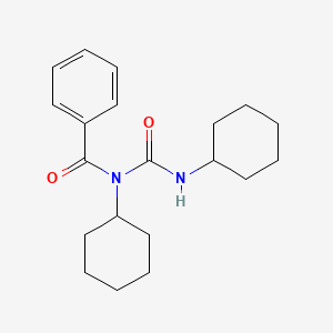 molecular formula C20H28N2O2 B14741758 N-Benzoyl-N,N'-dicyclohexylurea CAS No. 3080-42-0