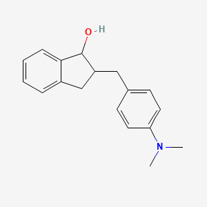 molecular formula C18H21NO B14741772 2-(4-Dimethylaminobenzyl)indan-1-ol CAS No. 5402-87-9