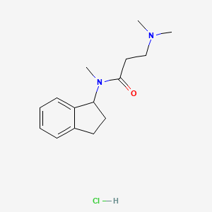 molecular formula C15H23ClN2O B14741832 N-(2-Dimethylaminopropionyl)-N-methyl-1-indanamine hydrochloride CAS No. 6520-63-4