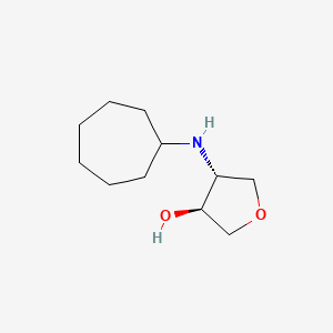 molecular formula C11H21NO2 B1474186 (3S,4R)-4-(cycloheptylamino)oxolan-3-ol CAS No. 1932524-57-6