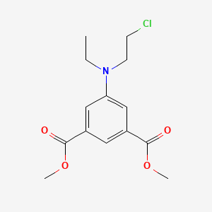 molecular formula C14H18ClNO4 B14741864 Dimethyl 5-[(2-chloroethyl)(ethyl)amino]benzene-1,3-dicarboxylate CAS No. 6266-26-8