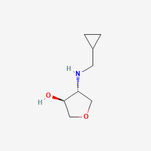 molecular formula C8H15NO2 B1474187 (3S,4R)-4-[(cyclopropylmethyl)amino]oxolan-3-ol CAS No. 1932011-97-6