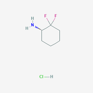 molecular formula C6H12ClF2N B1474188 (1S)-2,2-difluorocyclohexan-1-amine hydrochloride CAS No. 1638744-12-3
