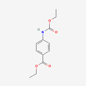 molecular formula C12H15NO4 B14741905 Ethyl 4-[(ethoxycarbonyl)amino]benzoate CAS No. 5100-21-0