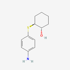 molecular formula C12H17NOS B1474195 (1S,2S)-2-[(4-aminophenyl)sulfanyl]cyclohexan-1-ol CAS No. 2165631-71-8