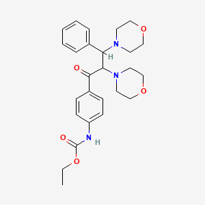 molecular formula C26H33N3O5 B14741952 Ethyl {4-[2,3-bis(morpholin-4-yl)-3-phenylpropanoyl]phenyl}carbamate CAS No. 5339-97-9