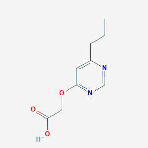 molecular formula C9H12N2O3 B1474196 2-((6-Propylpyrimidin-4-yl)oxy)acetic acid CAS No. 1239786-63-0